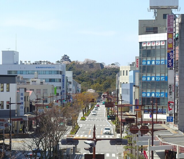 1彦根駅から彦根城を望むDSC04135.JPG